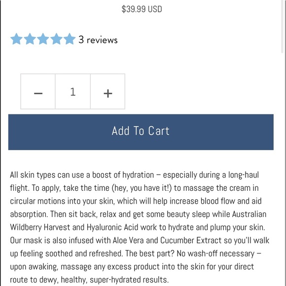 Flight Mode Skincare High Altitude Hydration Mask 1.69 FL.OZ.US. (50 mL) - Picture 10 of 13